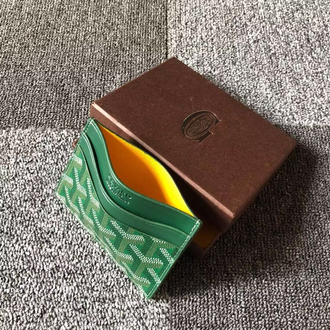 Goyard Card case G9988 Green Goyard Card case G9988 Green