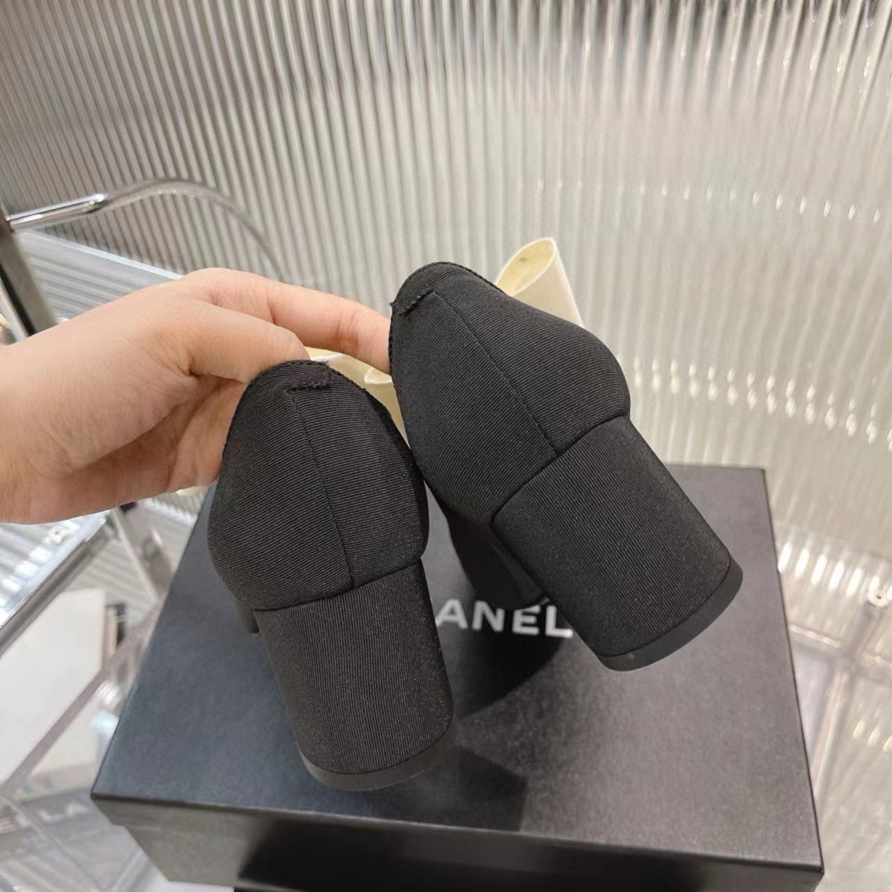 Chanel 24C Bow Mary Jane Shoes Original Calf Leather 55MM Heels C85923 Black Chanel 24C Bow Mary Jane Shoes Original Calf Leather 55MM Heels C85923 Black