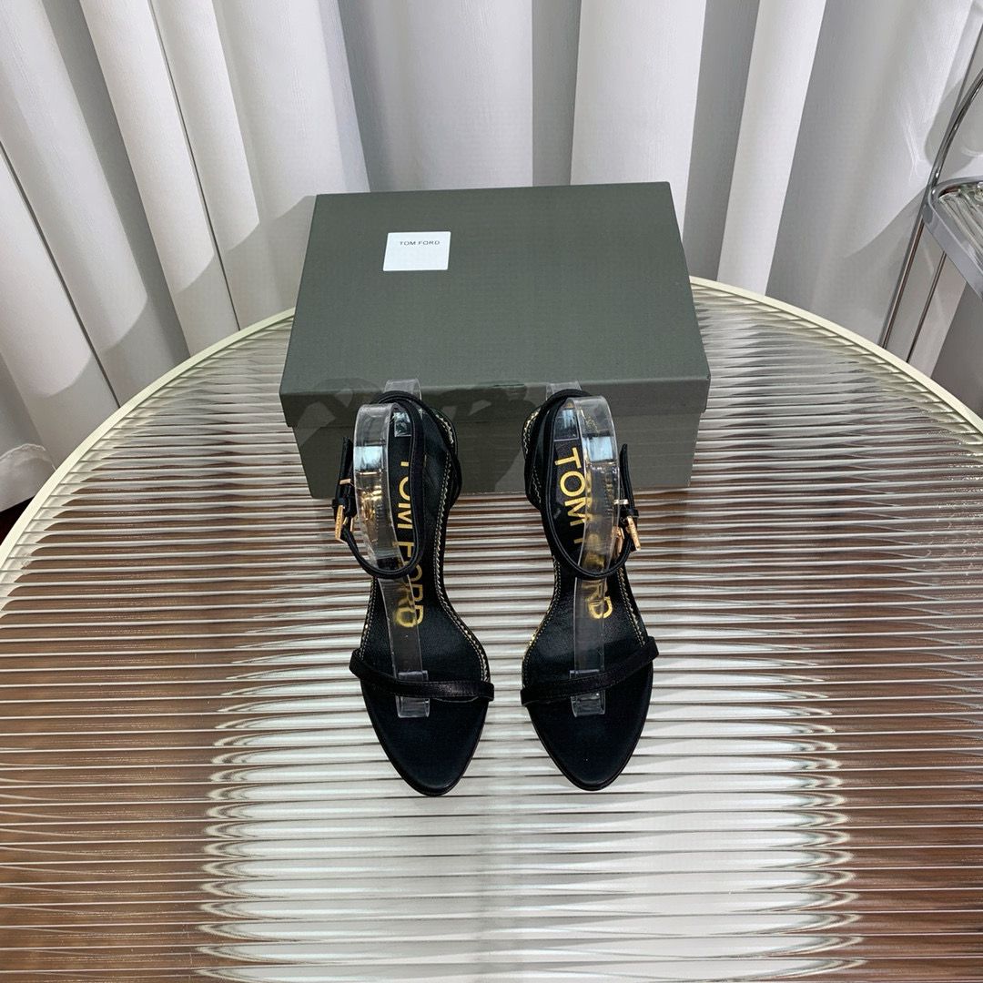 Tomford Sandals Padlock Shoes Heels Hight 10.5CM TF30912 Black Tomford Sandals Padlock Shoes Heels Hight 10.5CM TF30912 Black