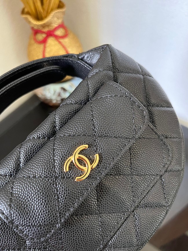 Chanel POUCH Lambskin & Gold-Tone Metal AP3467 black