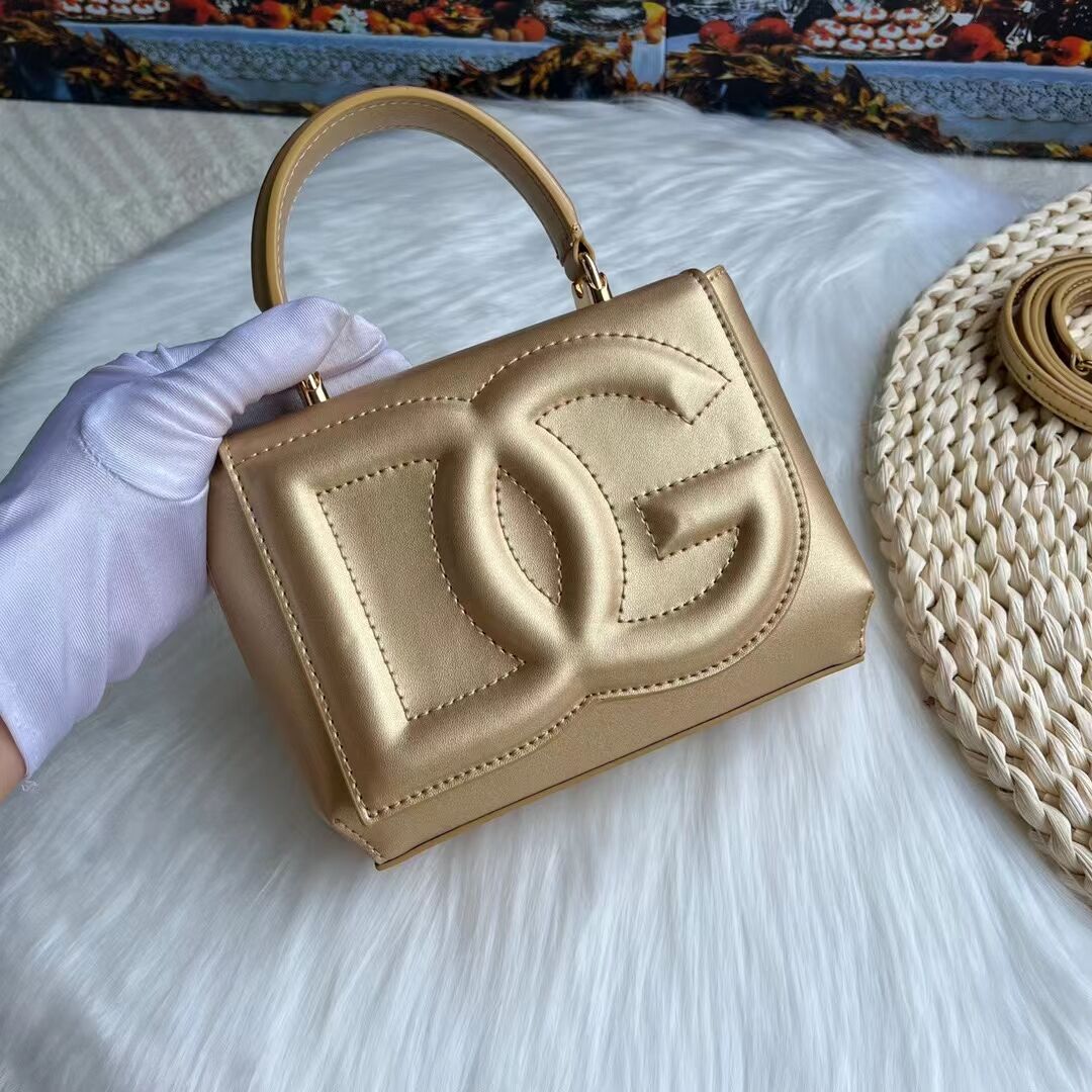 Dolce & Gabbana leather bag G6002 gold Dolce & Gabbana leather bag G6002 gold