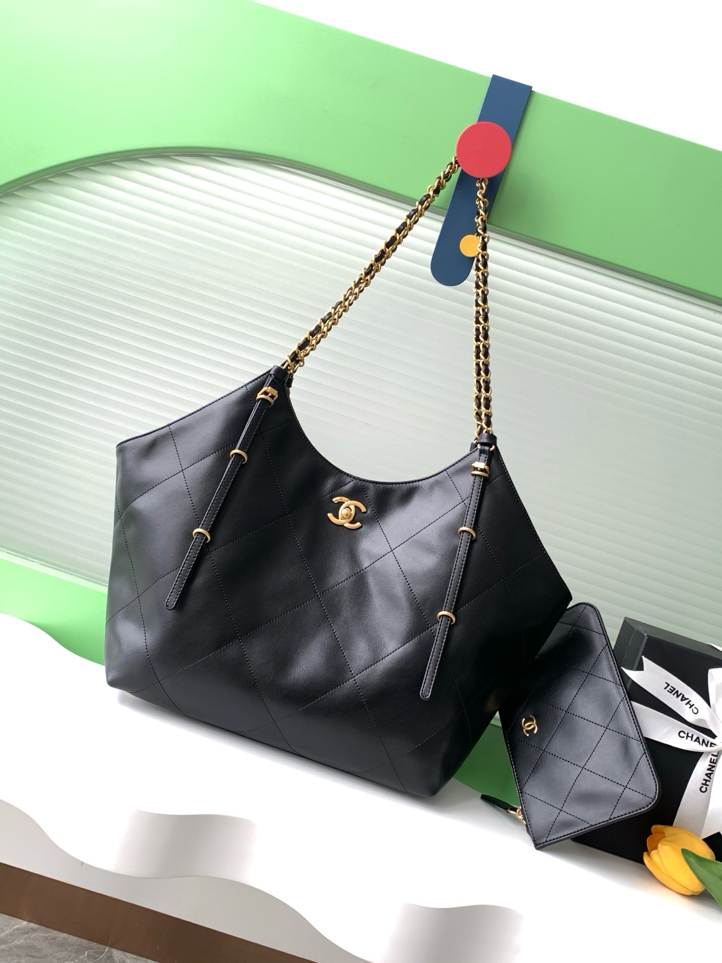 Chanel HOBO HANDBAG AS5466 black
