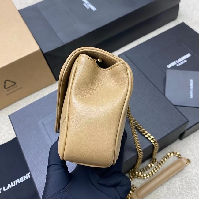 SAINT LAURENT LOULOU MINI IN LAMBSKIN 821749 NATURAL TAN