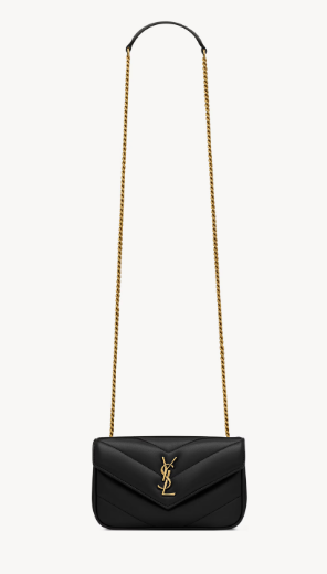SAINT LAURENT LOULOU MINI IN LAMBSKIN 821749 black