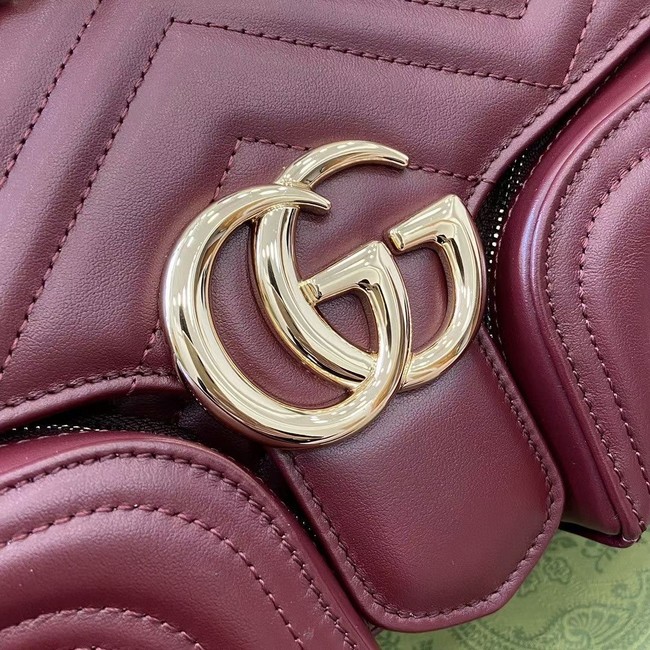 GUCCI GG MARMONT SMALL SHOULDER BAG 795228 Rosso Ancora red