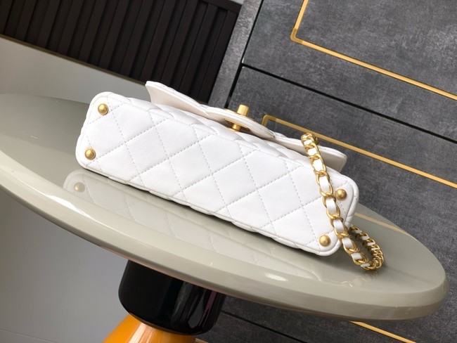 Chanel SMALL FLAP BAG WITH TOP HANDLE AS5356 white
