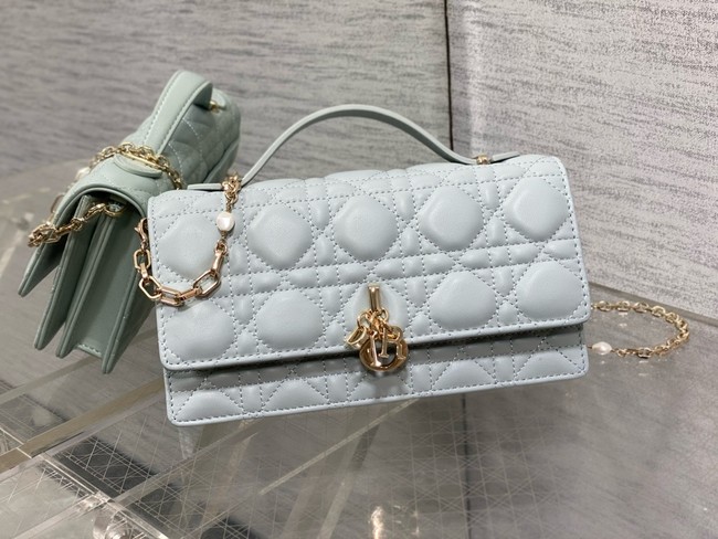 My Dior Mini Bag Cannage Lambskin S0980ONMJ Shirt Blue