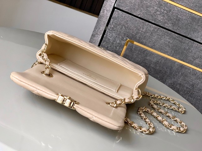 Chanel CLASSIC Original Lambskin 11.12 HANDBAG AS6563 light apricot