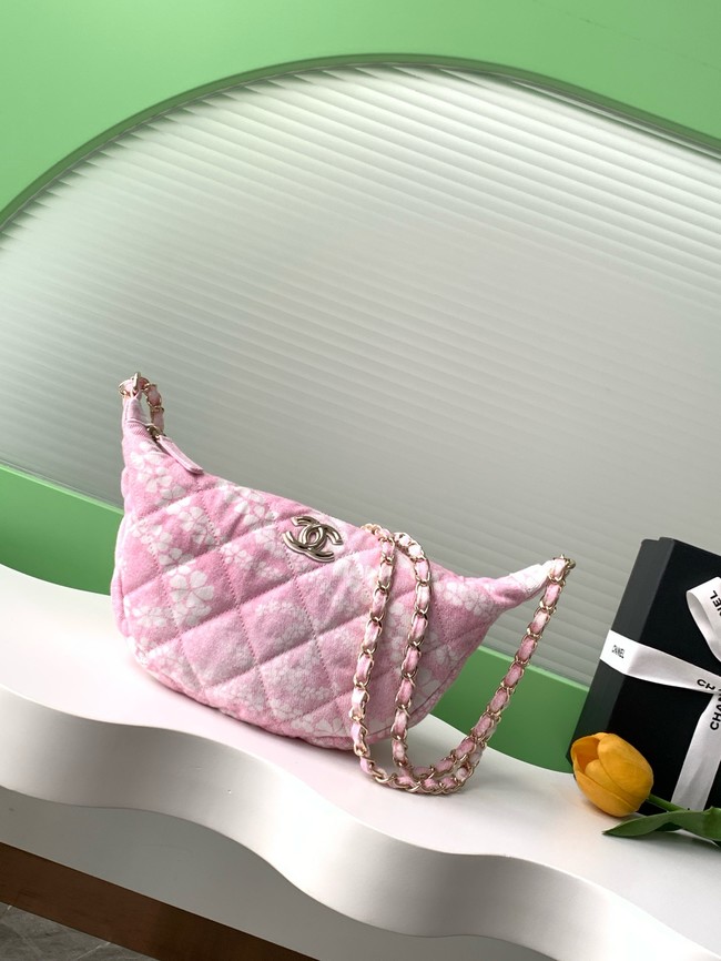 Chanel Large Hobo Bag AS5431 Light Pink & White
