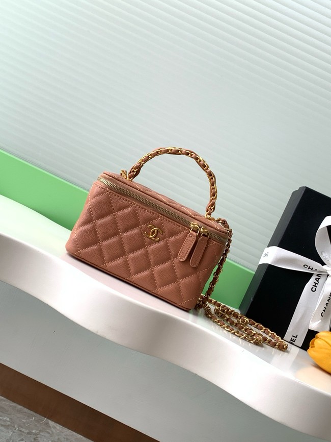 CHANEL Classic Small Vanity with Chain AP4799 Camel