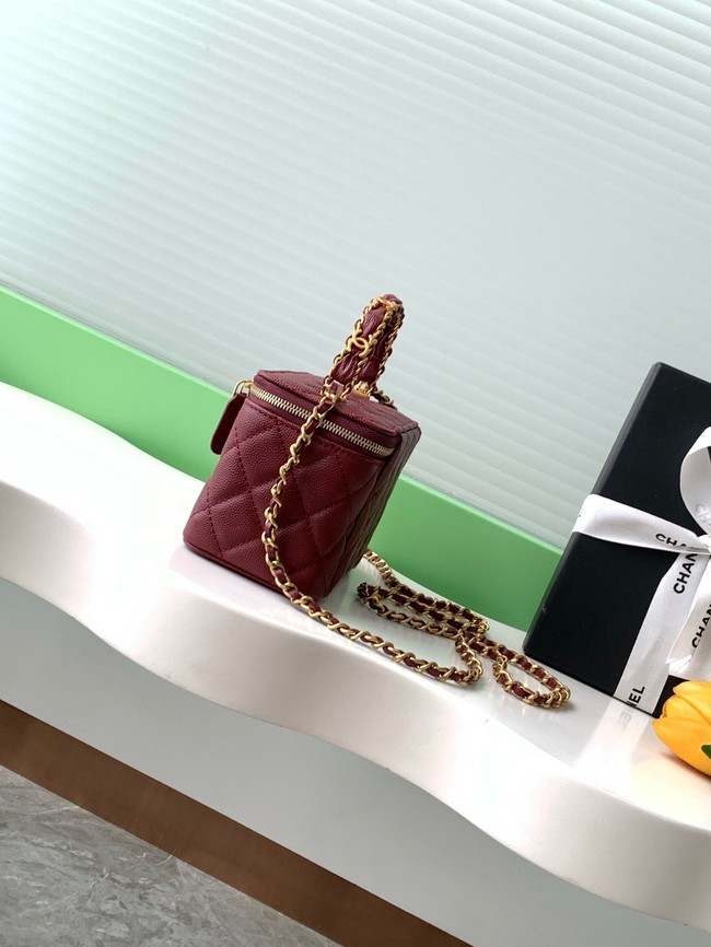 CHANEL Classic Small Vanity with Chain AP4799 burgundy