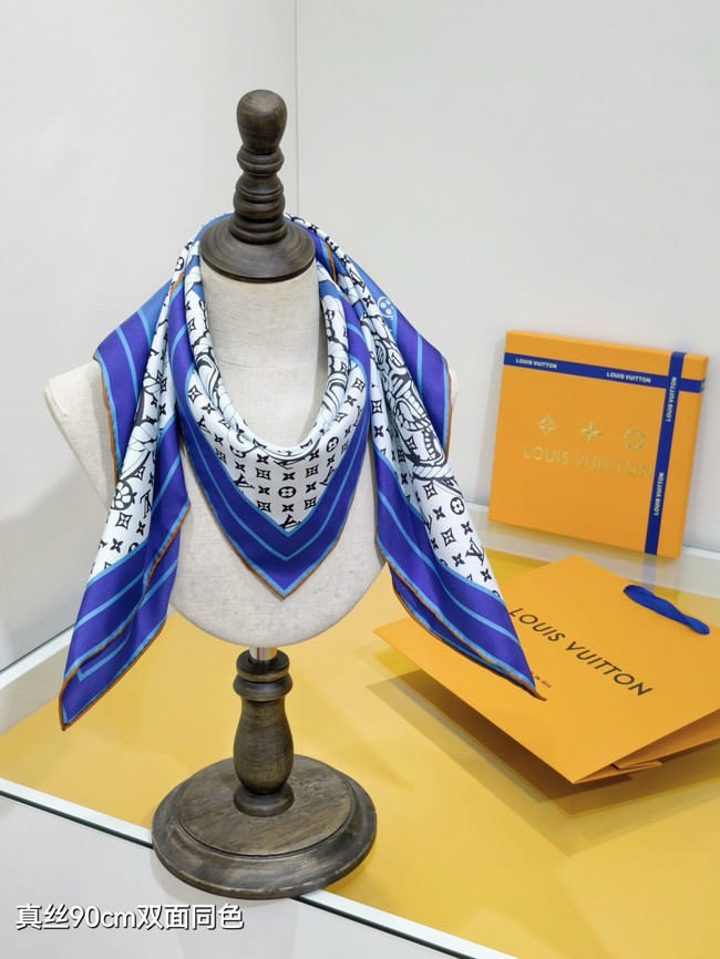 Louis Vuitton Square Scarf Silk Jacquard XT281