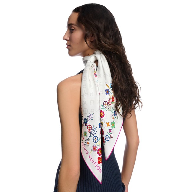 Louis Vuitton Square Scarf Silk Jacquard XT282