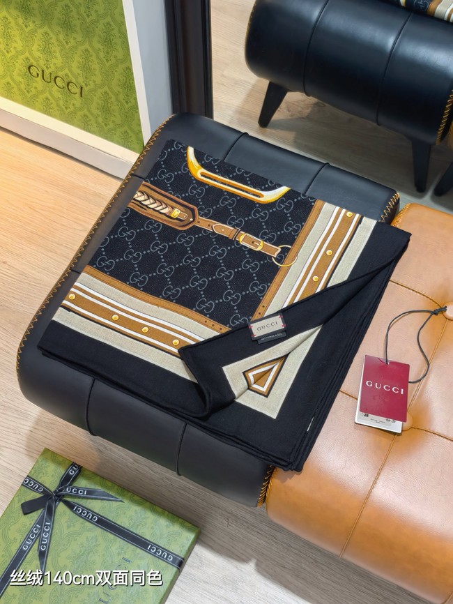 Gucci Square Scarf Silk Jacquard KY144