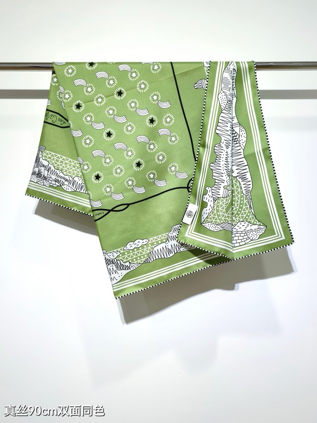 Hermes 90 Square Scarf Silk Twill KY168