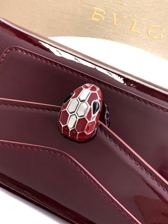 Bvlgari Serpenti Forever leather crossbody bag 289688 burgundy