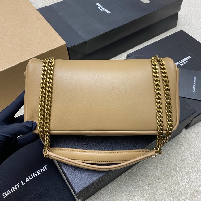 Saint Laurent CALYPSO small in plunged lambskin 734153 CARAMEL COGNAC