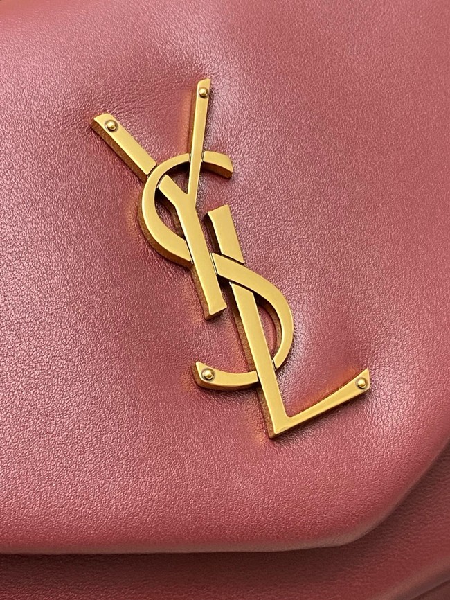 Saint Laurent CALYPSO small in plunged lambskin 734153 ROUGE CABERNET