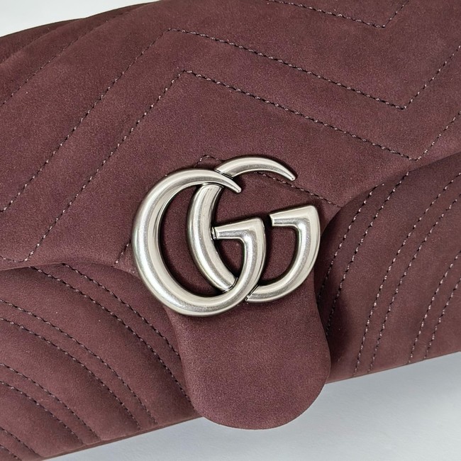 Gucci GG Marmont small shoulder bag 837280 Dark brown