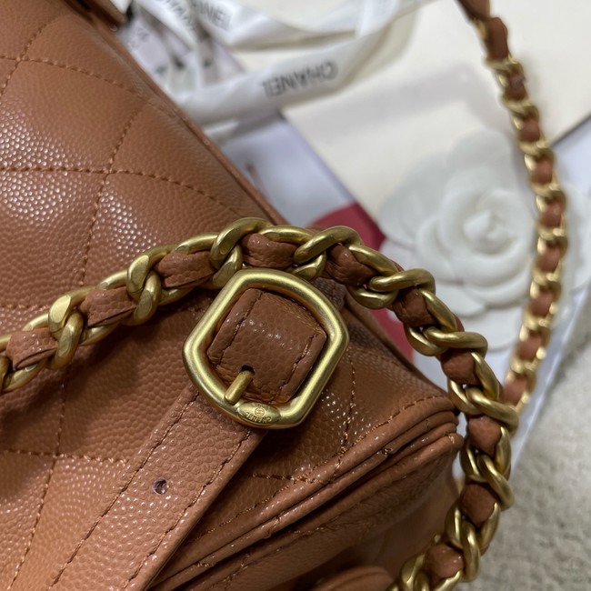 CHANEL 25 Medium Backpack AS5600 brown