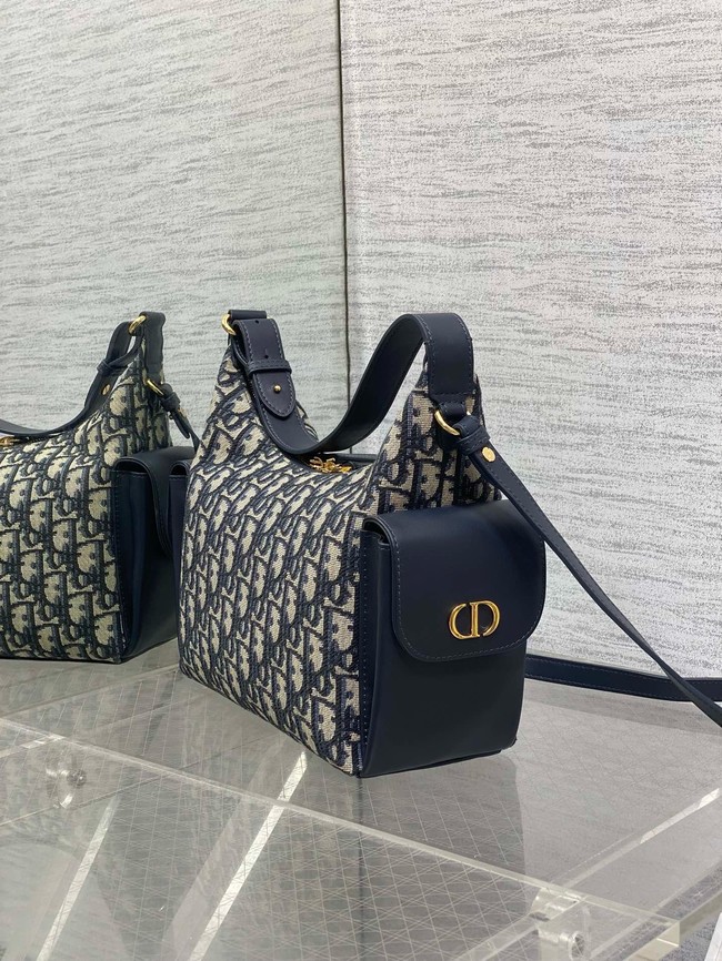 Dior Medium D-Dream Bag Oblique Jacquard M6323UU blue