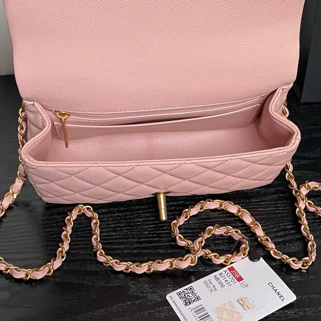CHANEL Clutch With Chain AS2701 pink&Gold Metal