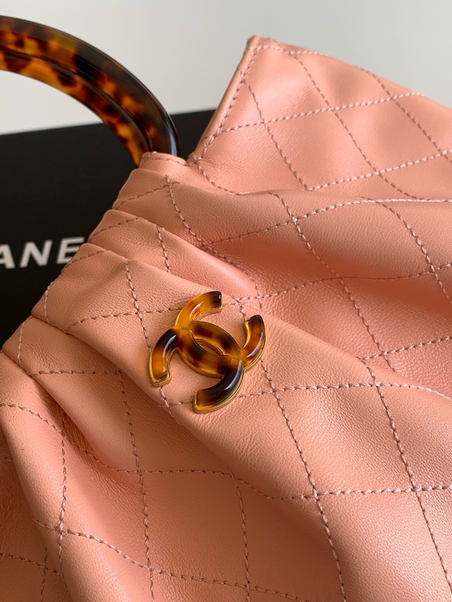 CHANEL Hobo Bag Lambskin AS6010 pink