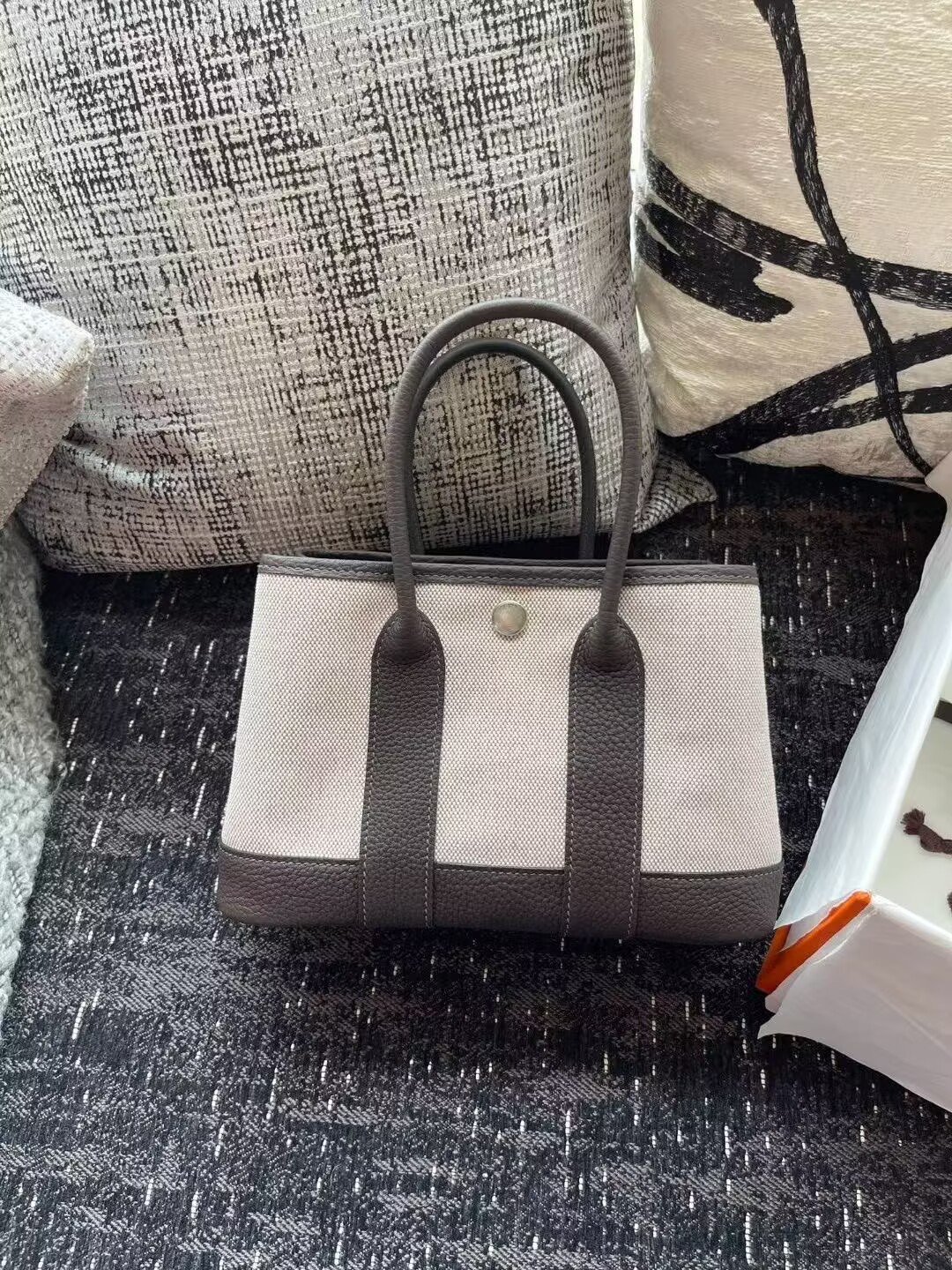 Hermes Mini Garden Party Tote Bags H3673 Gray Hermes Mini Garden Party Tote Bags H3673 Gray