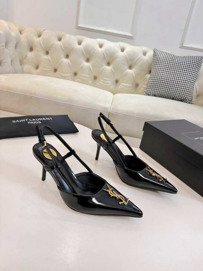 Saint Laurent slingback pumps in smooth leather 97170-1