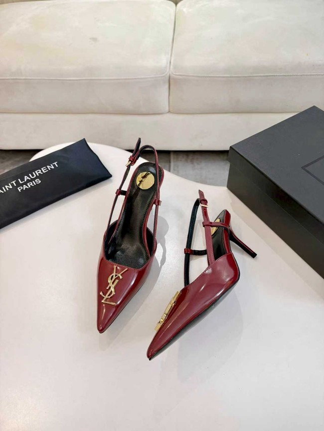Saint Laurent slingback pumps in smooth leather 97170-5