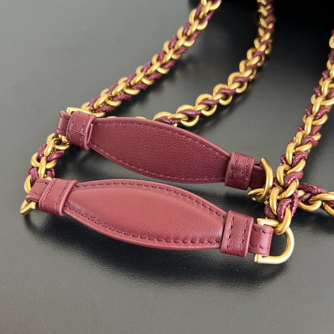 Bottega Veneta Small Parachute Chain 817175 Dark barolo