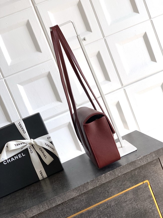 CHANEL Small Flap Bag AS6130 burgundy
