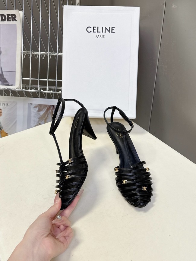 CELINE CAGE HEELED SANDAL IN GOATSKIN 36633-3