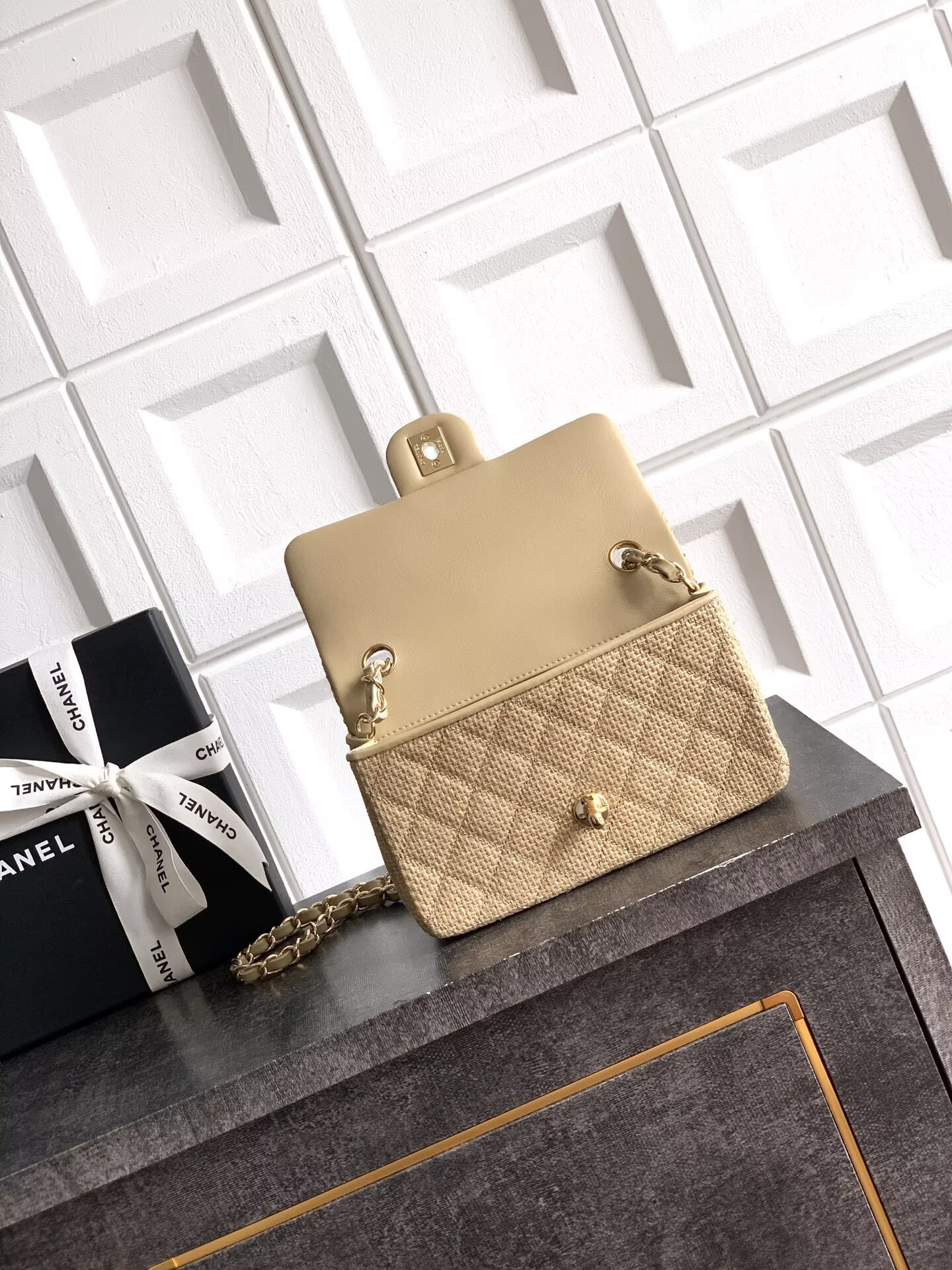 CHANEL 26C CF Mini Flap Bag AS5989 Khaki CHANEL 26C CF Mini Flap Bag AS5989 Khaki