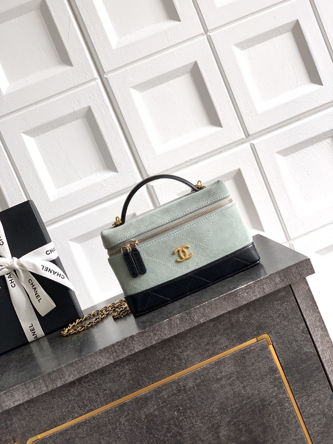 CHANEL Vanity with Chain AP5186 black&green