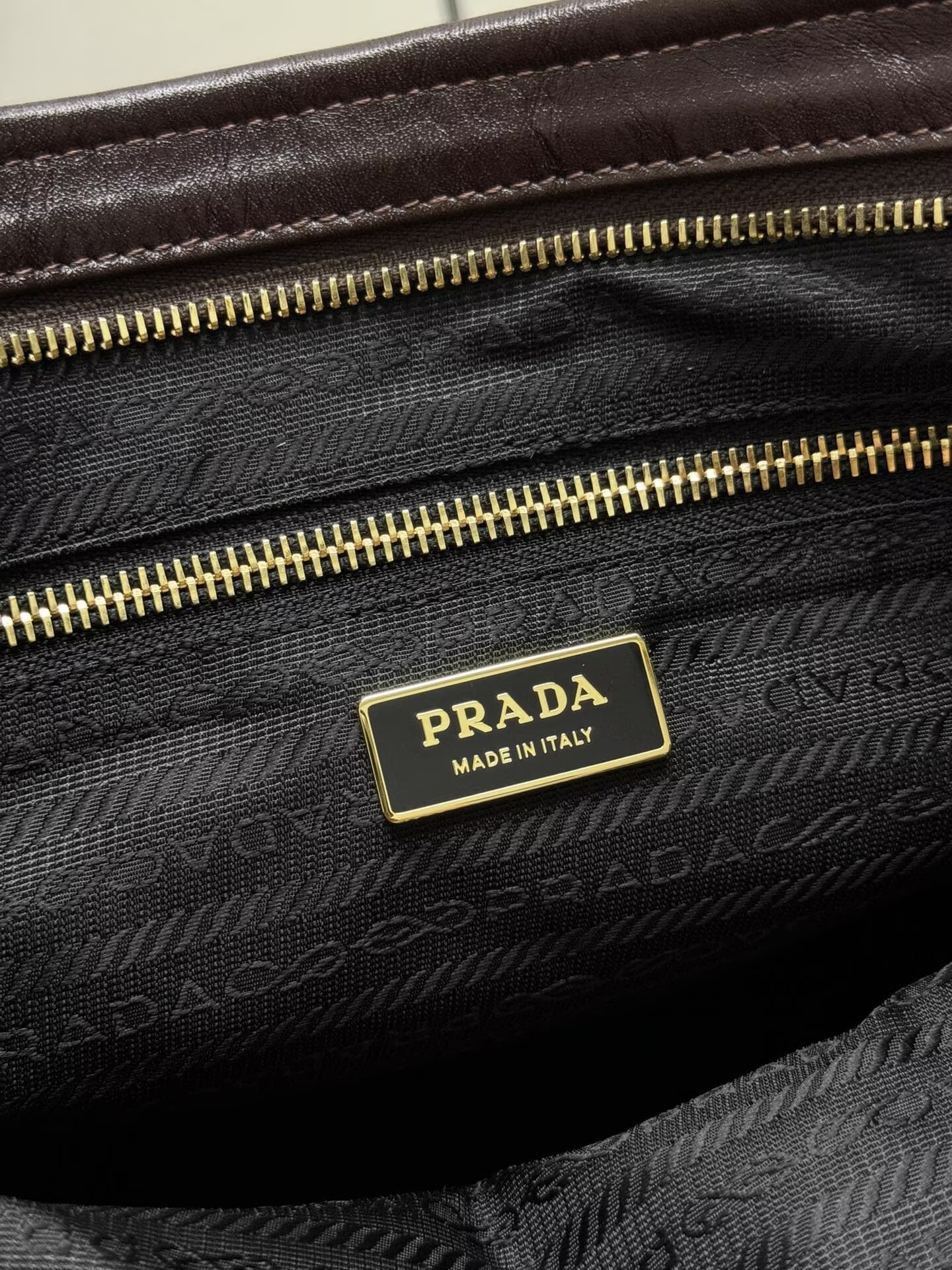Prada Bonnie Leather Tote Bag 1BA433 Dark Brown Prada Bonnie Leather Tote Bag 1BA433 Dark Brown