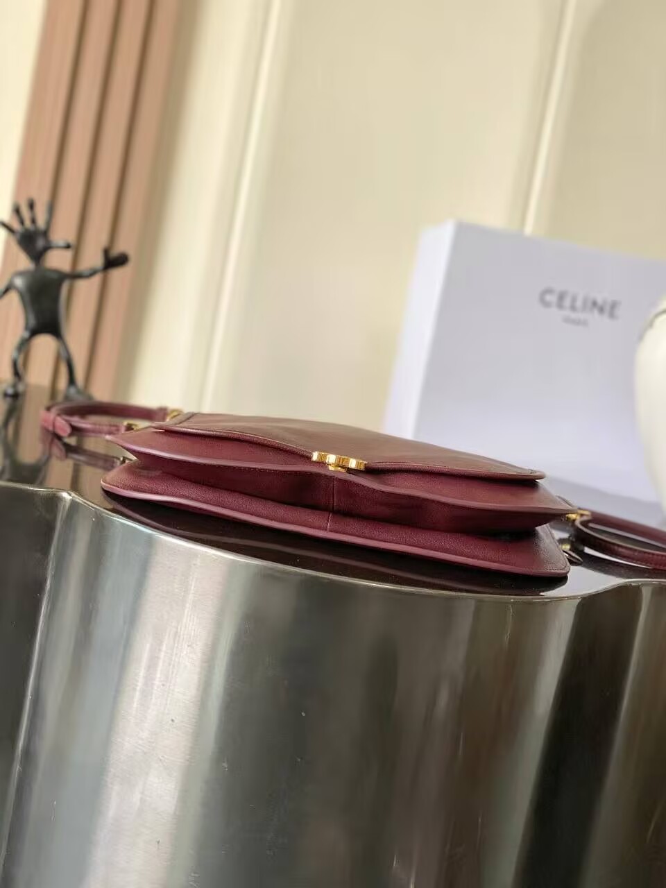 CELINE Original Leather Shoulder Bag C63201 Burgundy CELINE Original Leather Shoulder Bag C63201 Burgundy