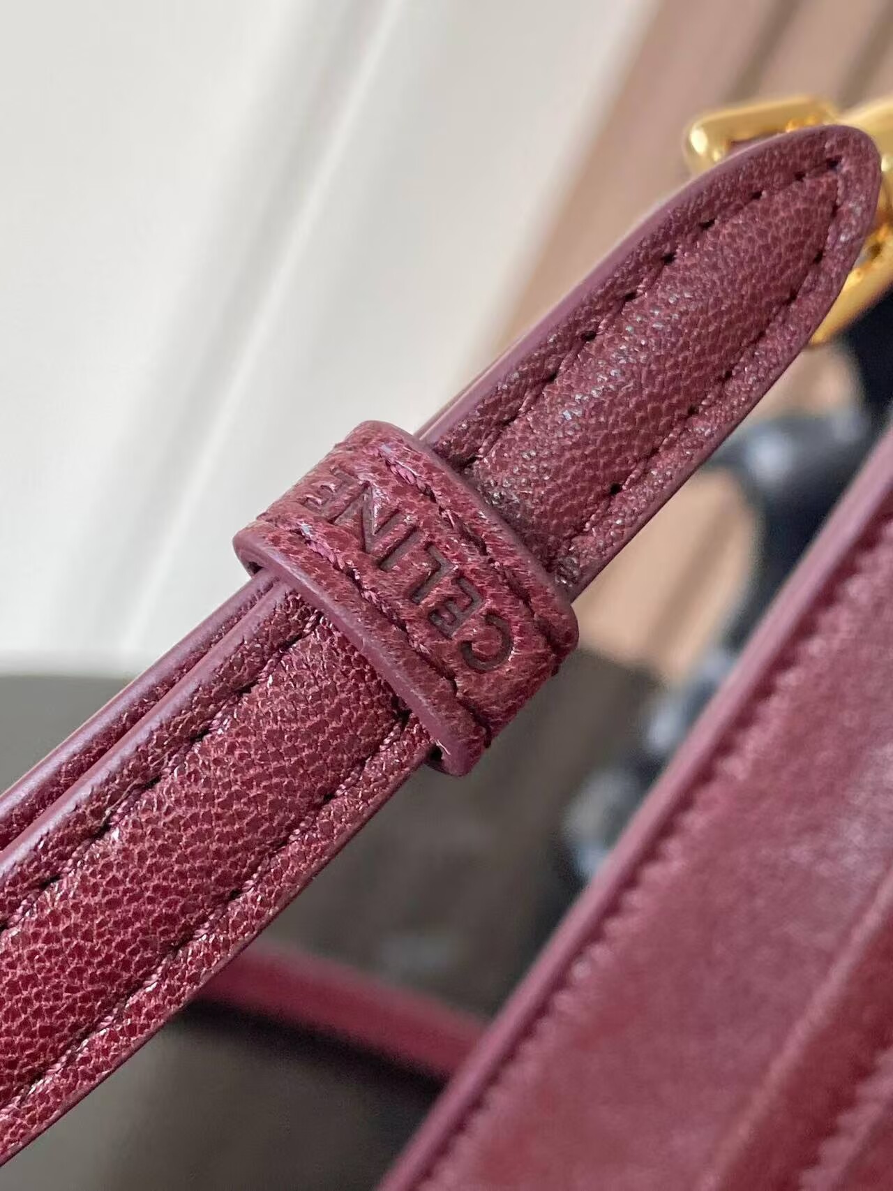 CELINE Original Leather Shoulder Bag C63201 Burgundy CELINE Original Leather Shoulder Bag C63201 Burgundy