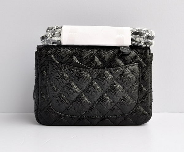 Chanel Classic Black Caviar Silver Chain Quilted Flap Bag Chanel Classic Black Caviar Silver Chain Quilted Flap Bag