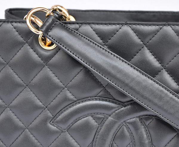 Cheap Chanel Classic CC Shopping Bag A20995 Black Lambskin Golden Cheap Chanel Classic CC Shopping Bag A20995 Black Lambskin Golden