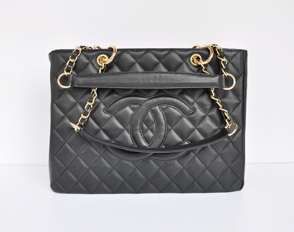 Cheap Chanel Classic CC Shopping Bag A20995 Black Lambskin Golden Cheap Chanel Classic CC Shopping Bag A20995 Black Lambskin Golden