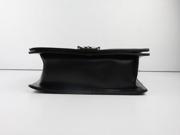 Chanel A67026 Black Lambskin Leather Le Boy Flap Shoulder Bag Chanel A67026 Black Lambskin Leather Le Boy Flap Shoulder Bag