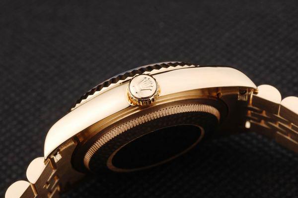 Rolex Datejust Golden Black Stainless Steel Men Watch-RD2398 Rolex Datejust Golden Black Stainless Steel Men Watch-RD2398