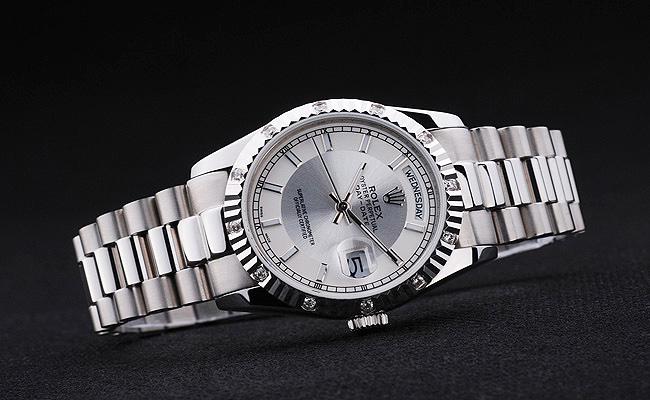 Rolex Day-Date Silver&White Cutwork 34mm Men Watch-RD3821 Rolex Day-Date Silver&White Cutwork 34mm Men Watch-RD3821
